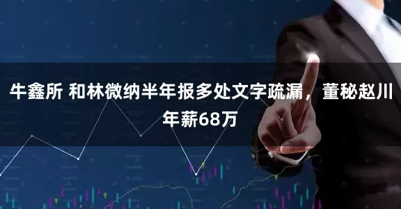 牛鑫所 和林微纳半年报多处文字疏漏，董秘赵川年薪68万